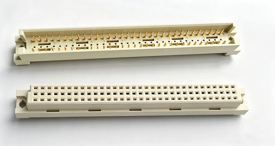 DIN 41612 partial-row configurations — B/2, B/3, C/2, C/3