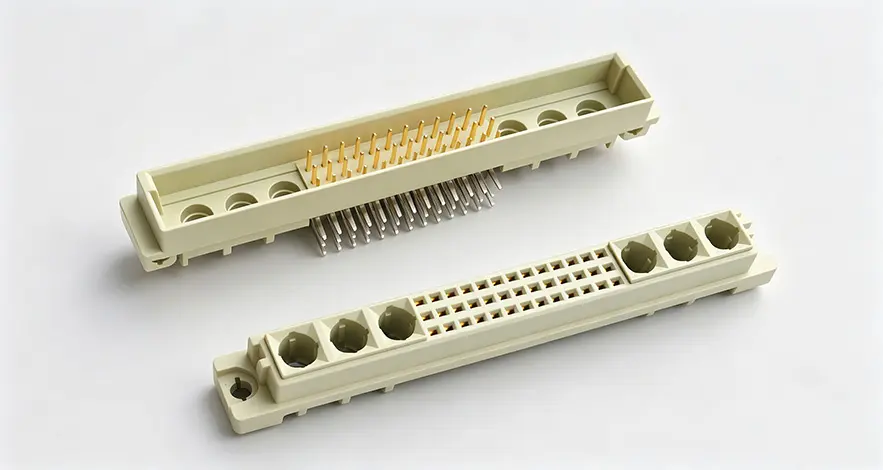 DIN 41612 power connector — high-current contacts
