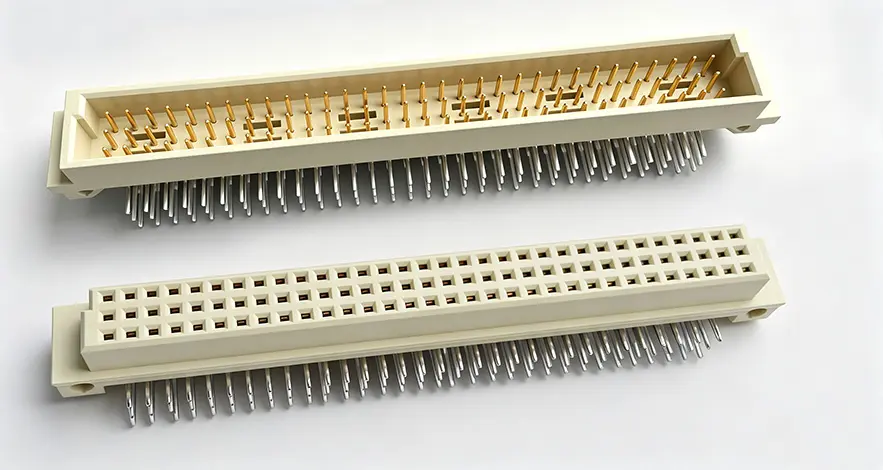 DIN 41612 right-angle connector
